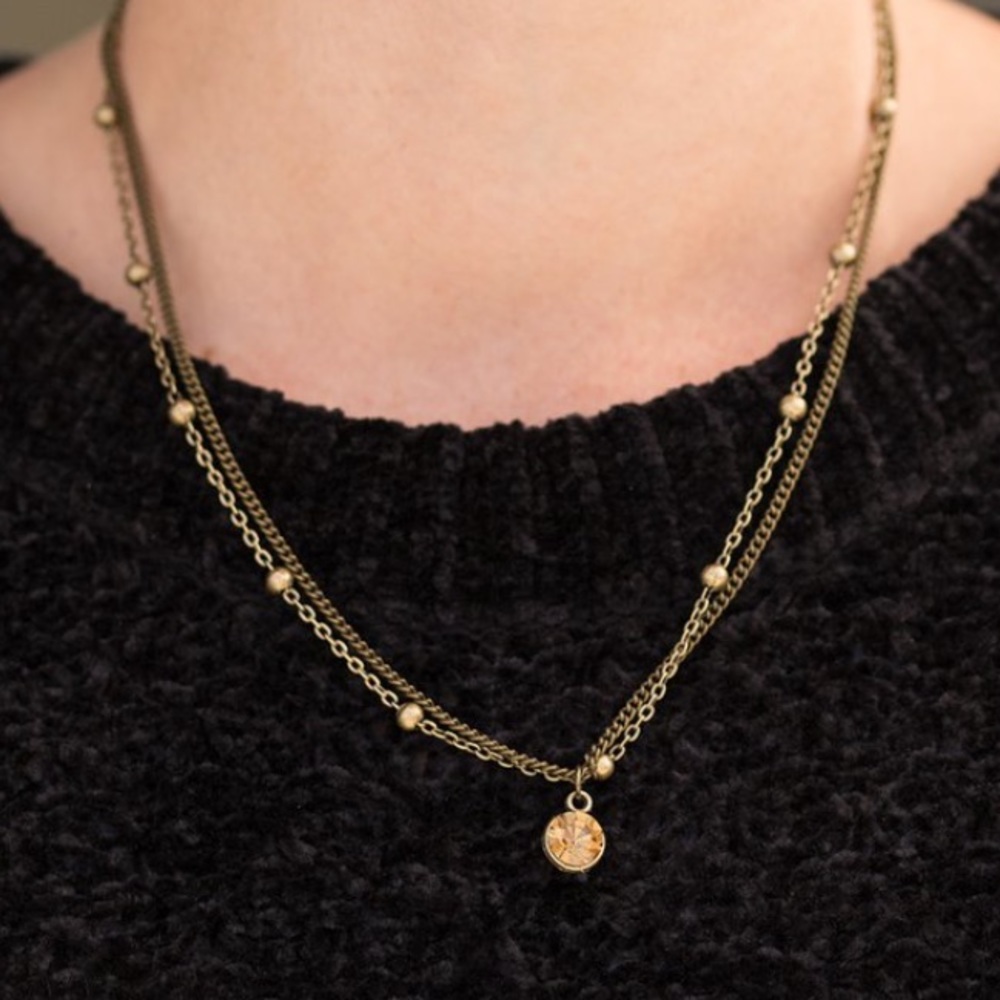 Gold/bronze  necklace and earrings set